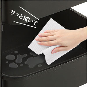 サニーポイント 軽量 キッチンワゴン デスク下収納 3段 プラスチックポックス［幅39*奥行27*高さ68.6cm］